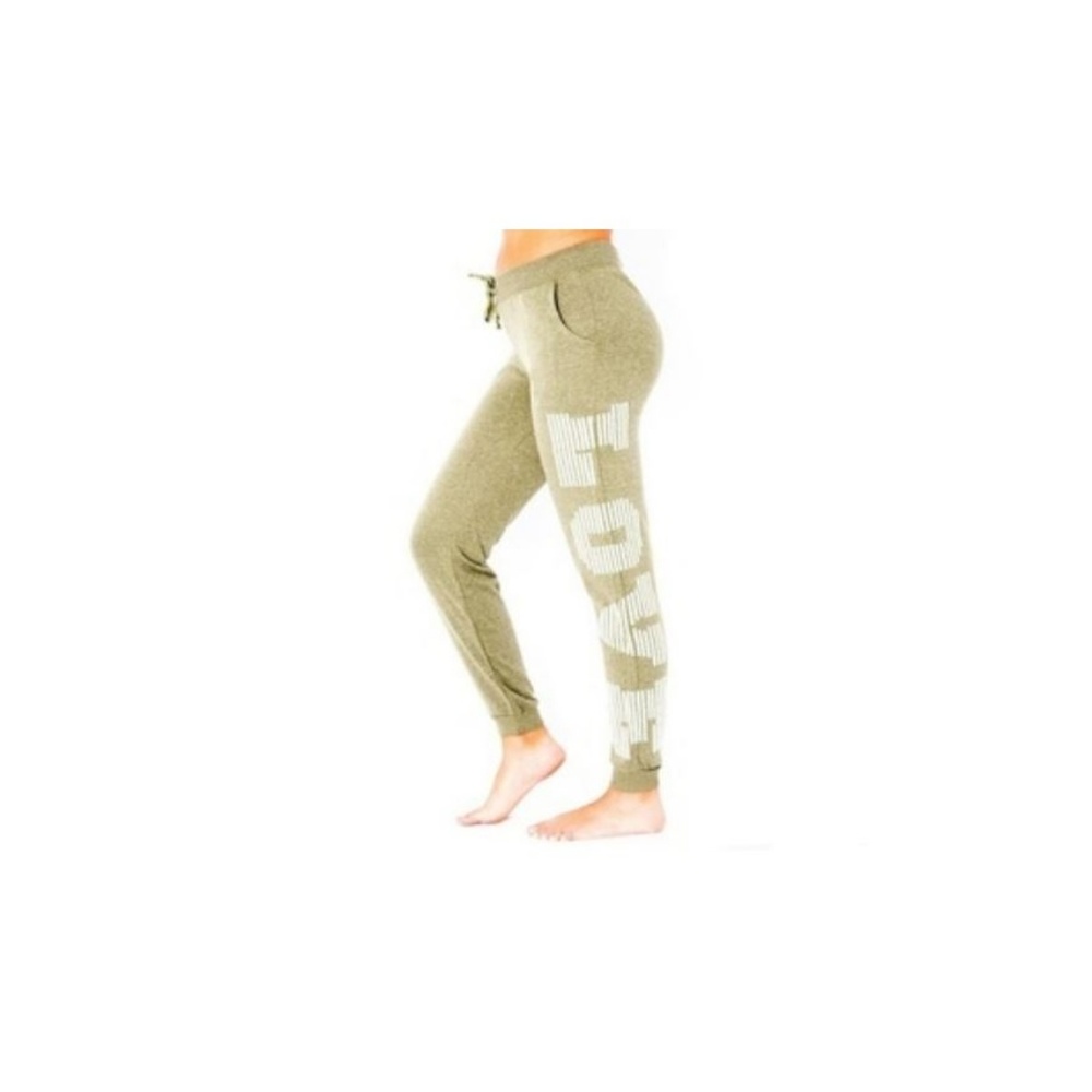 Coco Limon Women'S "Love" Joggers Skinny - Army Gr